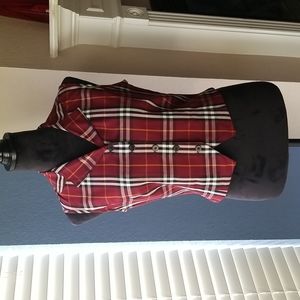 Burberrys' Vintage Cotton Plaid Vest Size 2
